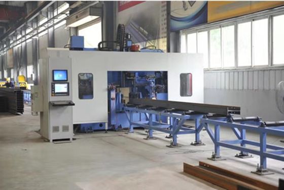 H Kiriş 1250 × 600mm için CNC Sistem Kontrolü Yüksek Hızlı CNC Delme Makinesi