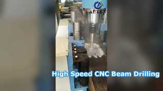 Dikey Otopark Garajı Cnc Kiriş Delme Kesme Makinesi Hattını Kullanın 100 ~ 3000 R / Min