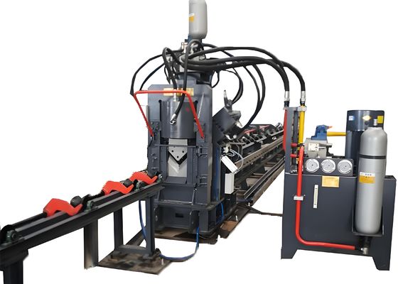 Yüksek Hızlı Otomatik CNC Hidrolik Pençleme İşaretleme Kesme Makinesi 3 CNC Eksenleri Köşeli Borma İletişim için Çelik Bağlantı Plağı