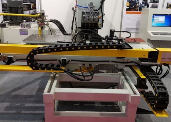 40mm sondaj plaka kalınlığı kule bağlantısı CNC hidrolik plaka delme makinesi 4 matraç istasyonu