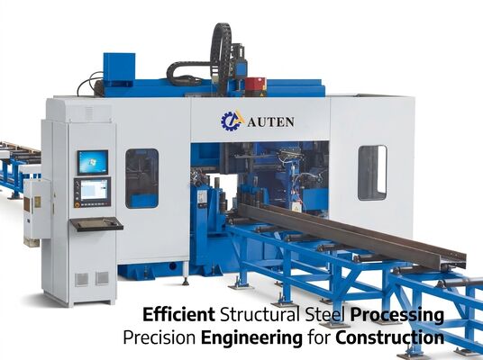 İnşaat Mühendisliği Köprü Projesi Cnc Kiriş Delme Makinesi Hattı BT40 Ana Mil