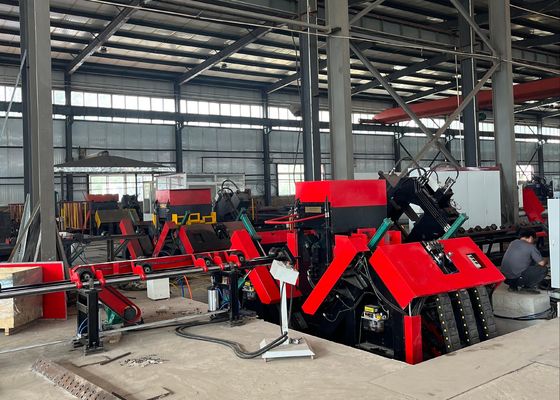 Yüksek Verimli Otomatik CNC Köşe Hattı Makinesi Büyük Boy Köşe Çeliği Delme ve Damgalama İçin