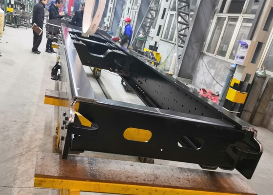 120 ton nominal kuvvetli CNC plaka delme üretim hattı 25 Kamyon düz kiriş için modüller