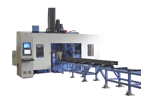 5-30 MM Delik Çapları CNC Kiriş Delme, Diş Açma ve İşaretleme Makinesi Hattı 4 X 3 Sıra Tarzı Takım Magazini
