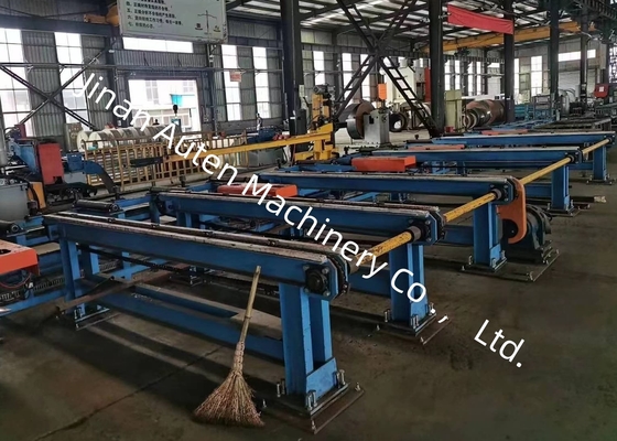 5-30 MM Delik Çapları CNC Kiriş Delme, Diş Açma ve İşaretleme Makinesi Hattı 4 X 3 Sıra Tarzı Takım Magazini