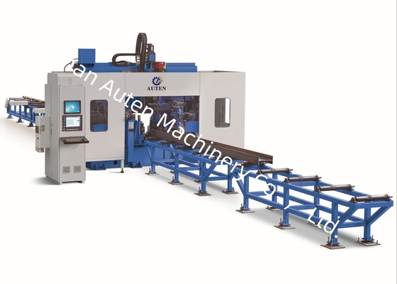2000～13000mm Kiriş Uzunluğu CNC H Kiriş Delme Makinesi 2KW Servo Motorlu Delme Beslemesi