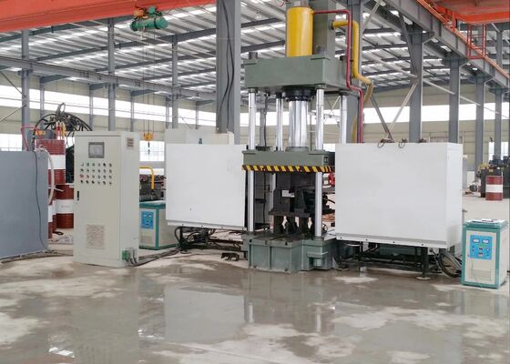 4.2x4.5x4.1m Overall Size CNC Angle Channel Bending Heating Machine 950mm Oil Tank Stroke