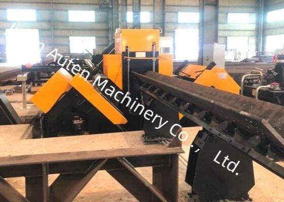 40m/Min açı besleme hızı Cnc Çelik metal delme makinesi hattı her tarafta 3pcs delme