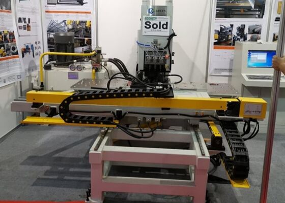 Çelik Yapı Endüstrisine Uygulanan Cnc Plaka Delme Makinesi 800/1200KN Markalama Kuvveti