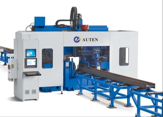 Vertical Parking Garage Use Cnc Beam Drilling Cutting Machine Line 100～3000 R/Min Spindle Speed