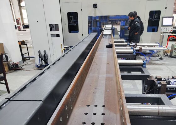 İnşaat Mühendisliği Köprü Projesi Cnc Kiriş Delme Makinesi Hattı BT40 Ana Mil