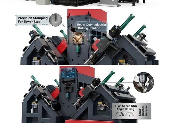 Model JNC2532 Cnc açılı çelik sondaj işleme hattı besleme kanalı ile