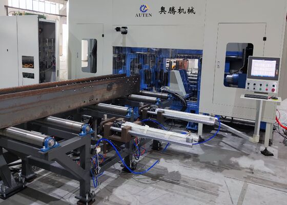 Equipped With 3 Spindles Cnc H Beam Drilling Sawing Machine For Steel Structure Industry