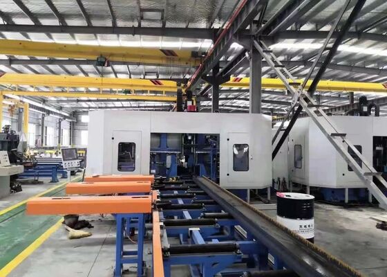 Köprü İnşaat Endüstrisi Kanal Çelik için CNC Çubuk Borulama ve Testere Makine Liniyası