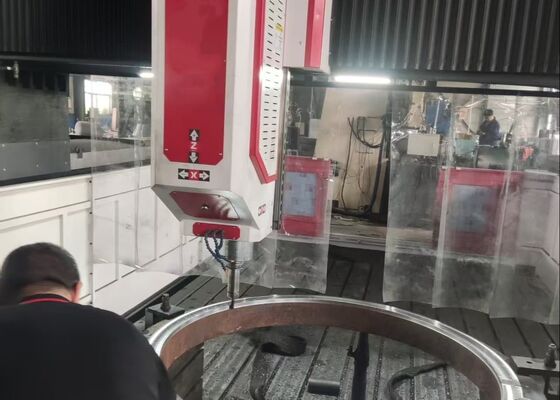 PHD4080 CNC Portal Tip Mobil CNC Delme Freze Makinesi Çelik Levha Flanşı Eşanjörü