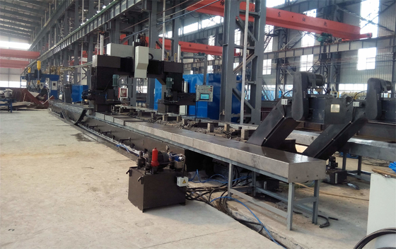 Ağır Çelik Köprü CNC Kiriş Delme Makinesi Hattı Yüksek Hız