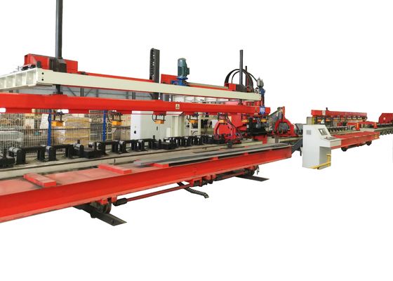 Sac İş İşleme 15000x380 mm İş Parçası Boyutu 35 Ton CNC Plaka Zımbalama Makinesi Otomotiv Boyuna Kirişi İçin