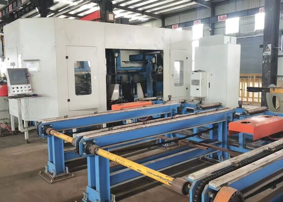 Çelik İnşaatı için Yeni CNC H Çubukları Borma Makinesi 11/15KW Döner Motor Gücü