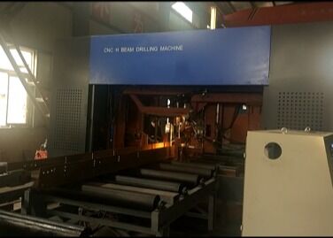 Çelik Yapı Cnc H Kiriş Metal Kesme PLC Motor Rulman 55kW Güç CNC Delme Makinesi