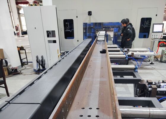 Çelik Yapı Endüstrisi Yüksek Hızlı CNC H Kiriş Delme Makinesi BT40 Ana İş Mili