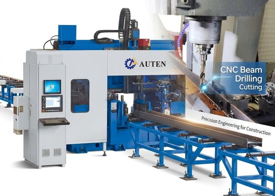 Toplam 3 Mil CNC Yapısal Kiriş Delme Makinesi Merkezi 11/15KW Mil Motor Gücü