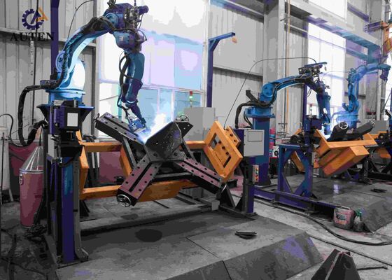 CNC açı delme makinesi Dual Positioner 5 Eksenli Gantry Robot