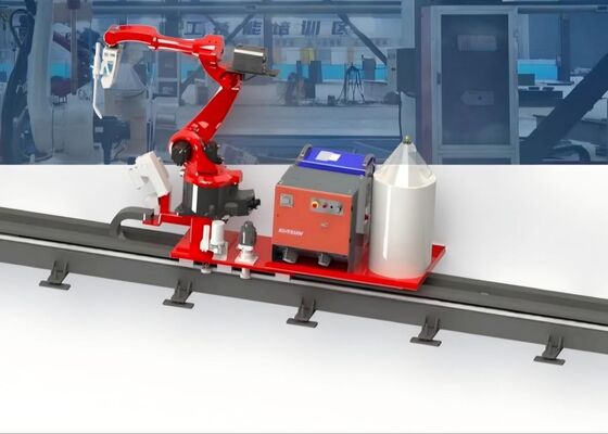 2010mm Arm Span Ortogonal Rail Welding Robot For Crane Beam H şekilli Çelik Sütun